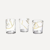 Kintsugi Desenli Cam Bardak Seti