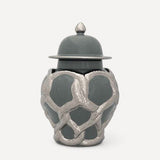 Silver Kabartmalı Gri Küp Küçük