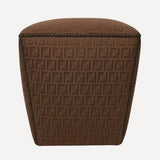 Vintage Bronz Dokulu Puf