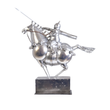 Metal Şövalye Atlı Heykel