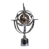 Nikel ve Parlak Pirinç Armillary Küre
