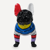 ColorPup Çizgili Bulldog Dekoratif Biblo 39cm