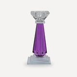 Kristal Mor Şamdan 21cm