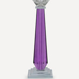 Kristal Mor Şamdan 32cm