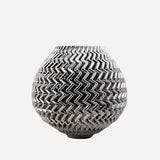 Krom Zigzag Dekoratif Vazo