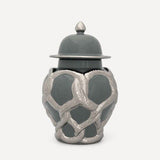 Silver Kabartmalı Gri Küp Küçük