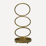 Spiral Formlu Altın Metal Şemsiyelik