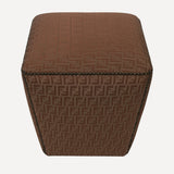 Vintage Bronz Dokulu Puf