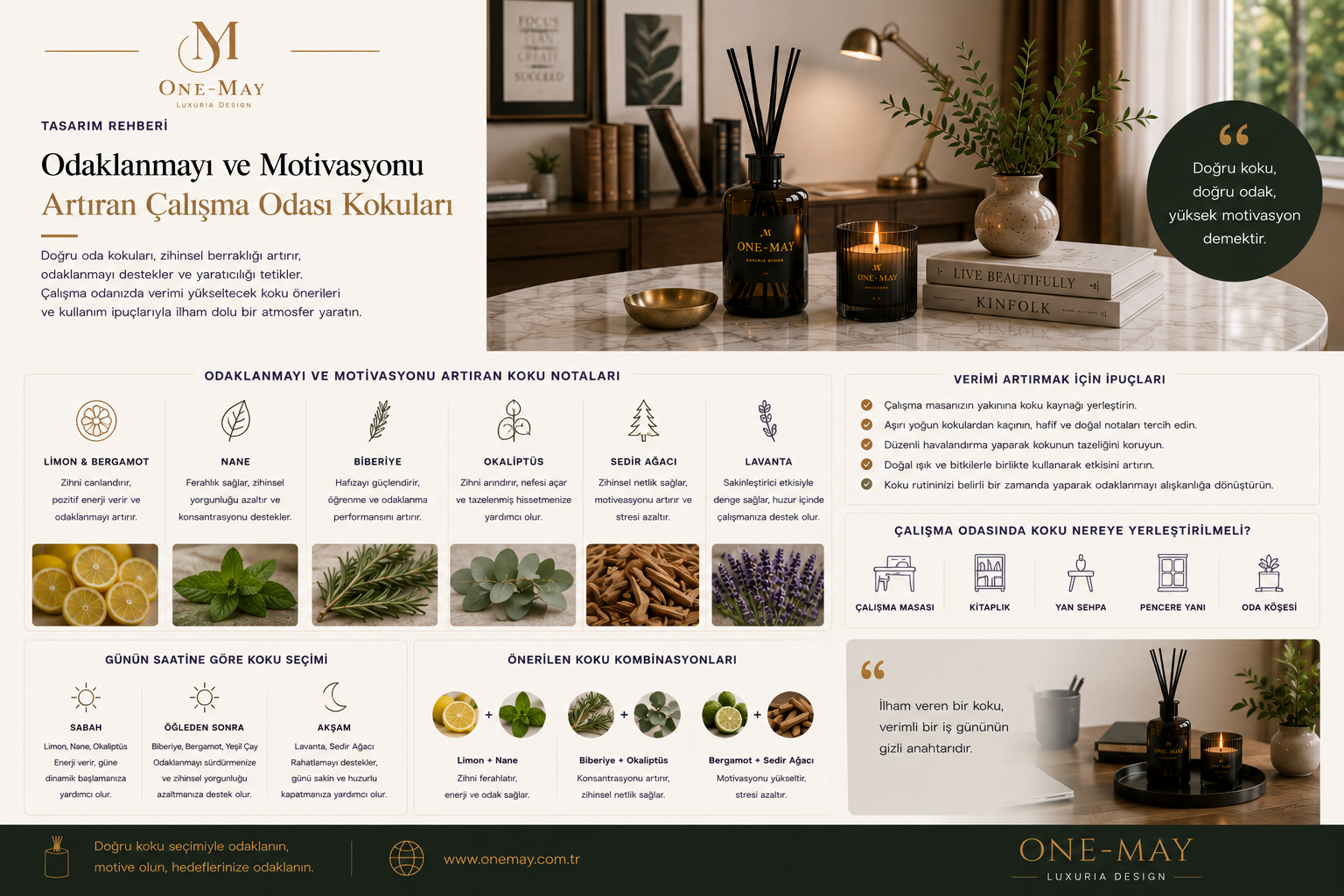 Odaklanmayı ve Motivasyonu Artıran Çalışma Odası Kokuları