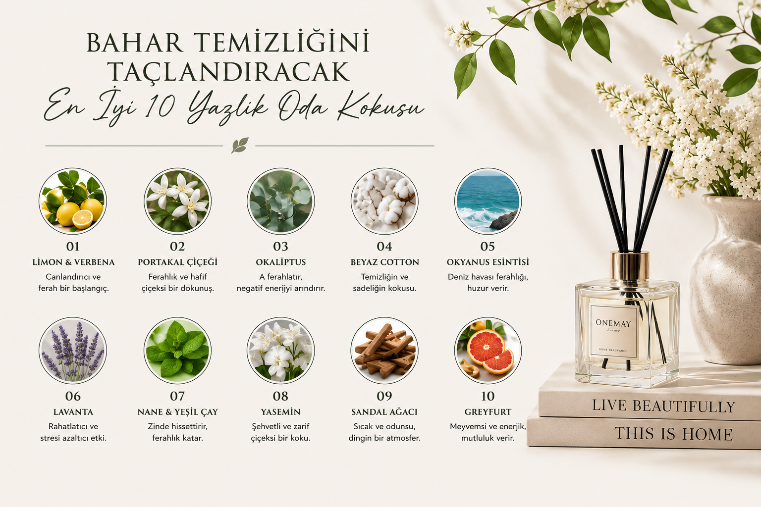 Bahar Temizliğini Taçlandıracak En İyi 10 Yazlık Oda Kokusu