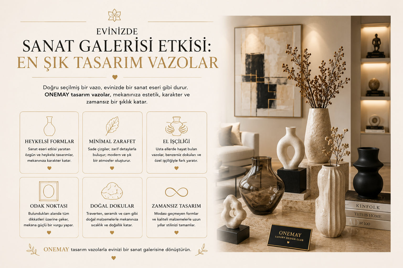 Evinizde Sanat Galerisi Etkisi: En Şık Tasarım Vazolar