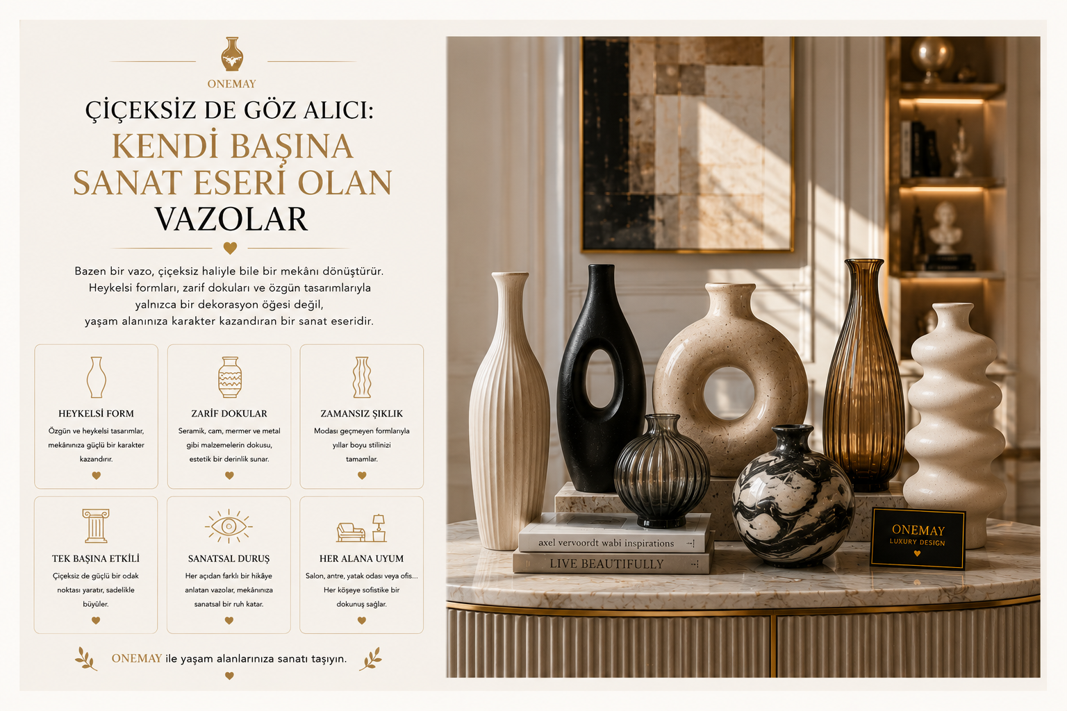 Çiçeksiz de Göz Alıcı: Kendi Başına Sanat Eseri Olan Vazolar