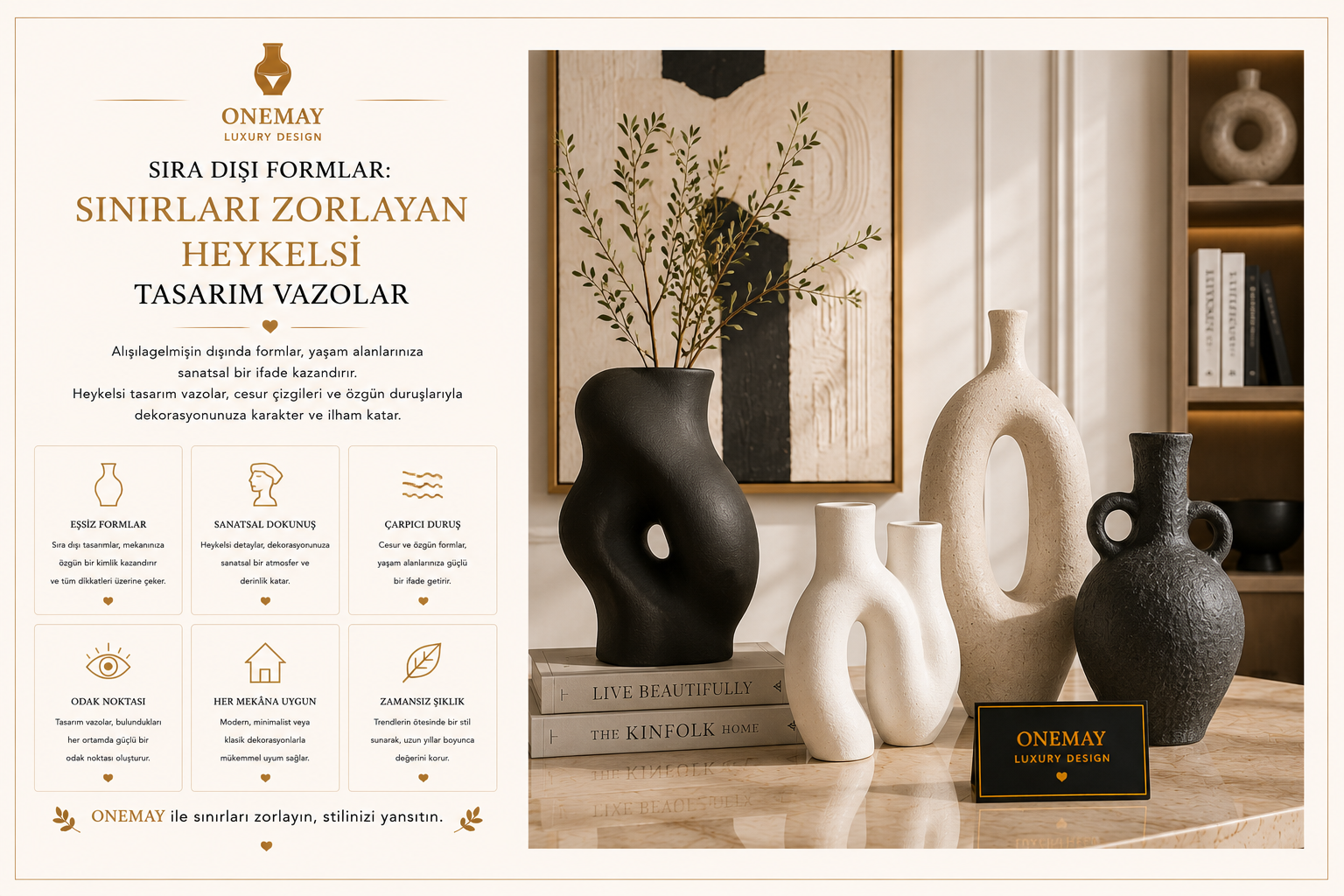 Sıra Dışı Formlar: Sınırları Zorlayan Heykelsi Tasarım Vazolar